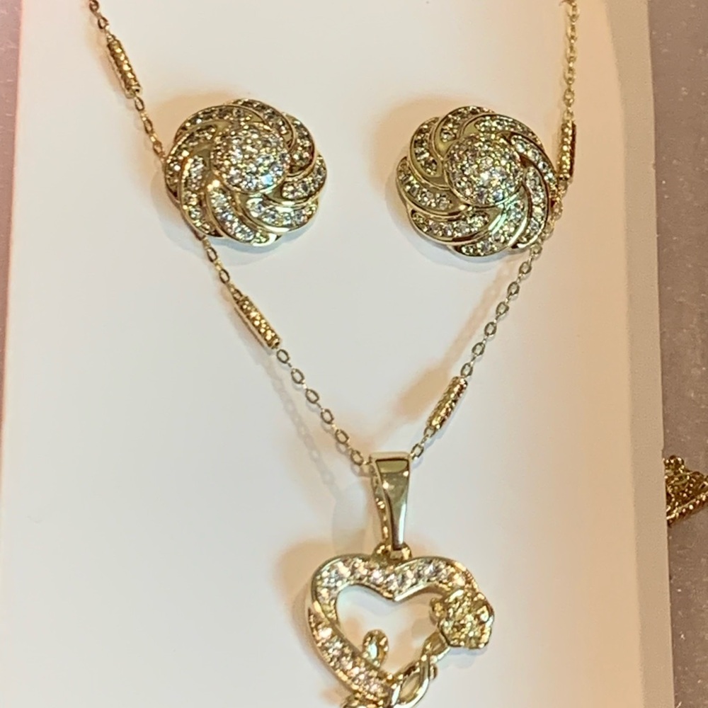 Elegant 14k Gold Plated Jewelry Set